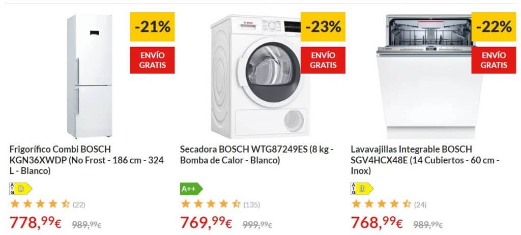 venta de electrodomésticos Bosch